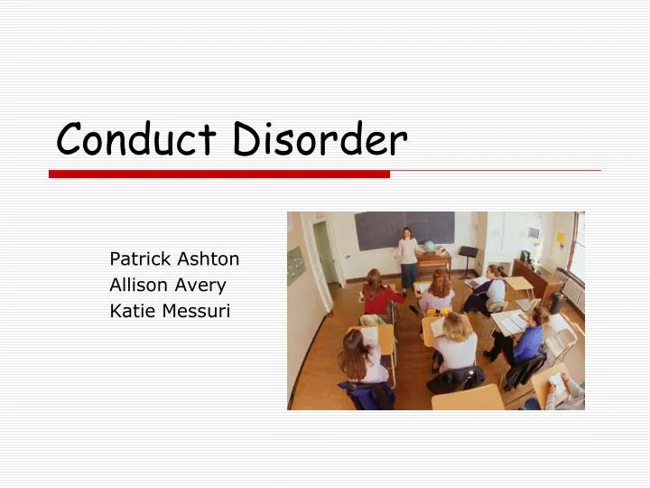 conduct disorder