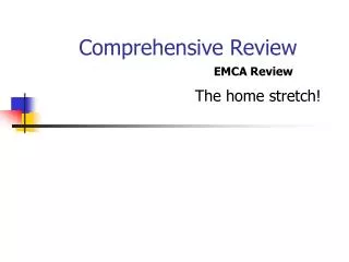 Comprehensive Review
