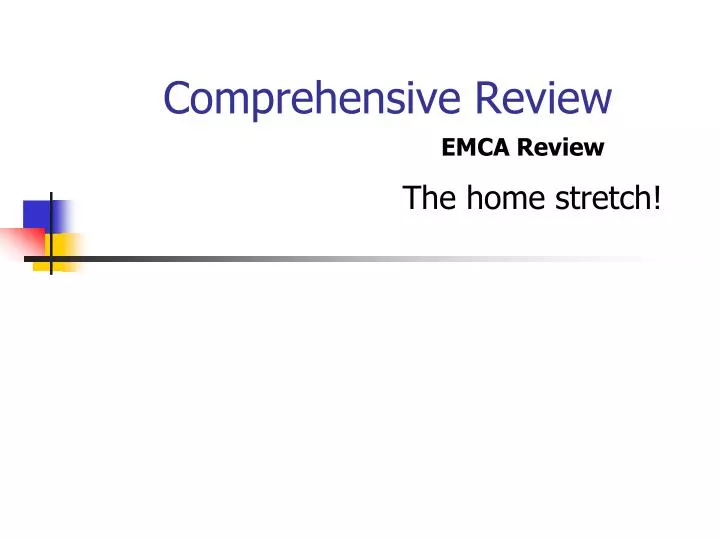 comprehensive review