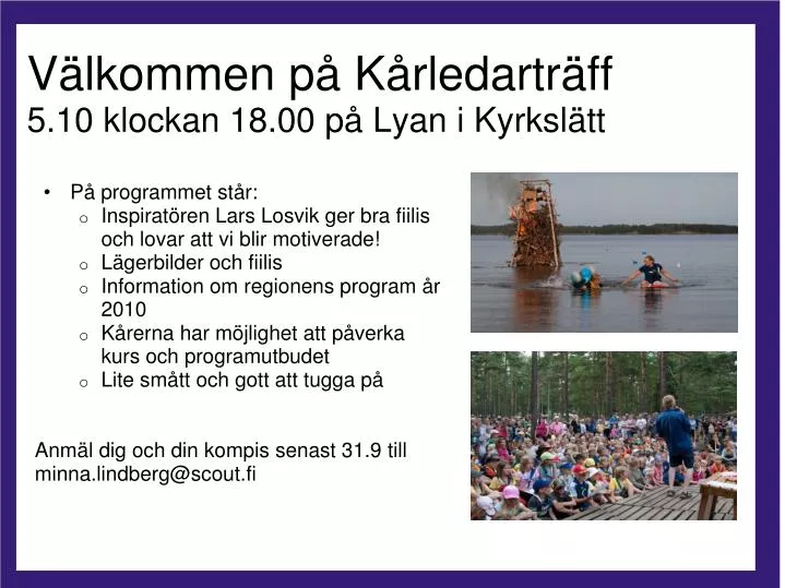 v lkommen p k rledartr ff 5 10 klockan 18 00 p lyan i kyrksl tt