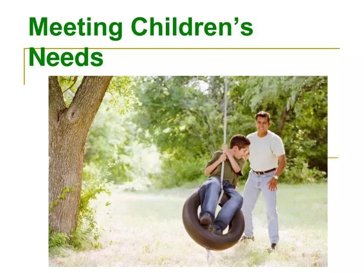 meeting children s needs