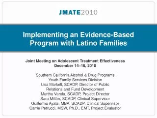Implementing an Evidence-Based Program with Latino Families