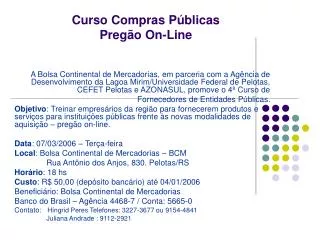 convite curso compras p blicas preg o on line