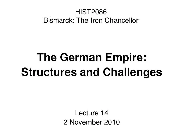 hist2086 bismarck the iron chancellor