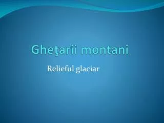 ghe arii montani