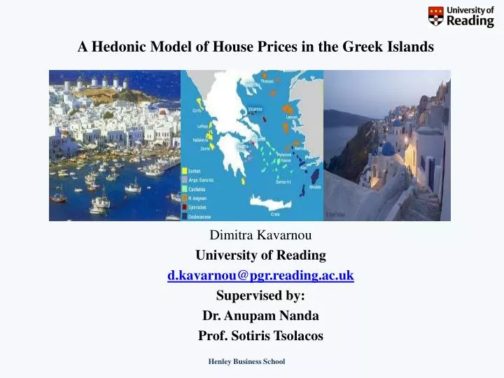 a hedonic model of house prices in the greek islands