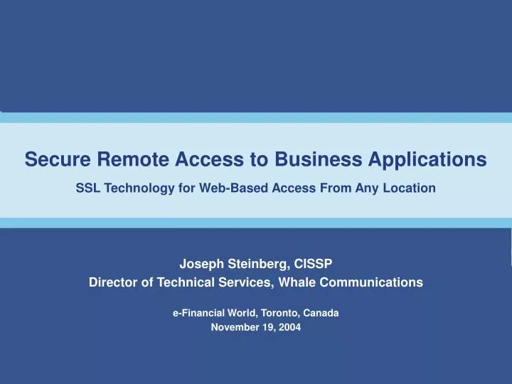 secure remote access to business applications ssl technology for web based access from any location