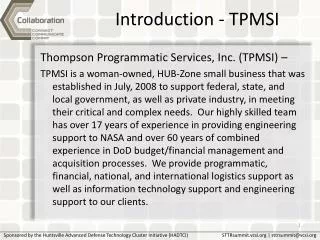 Introduction - TPMSI