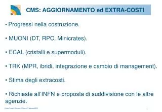 cms aggiornamento ed extra costi