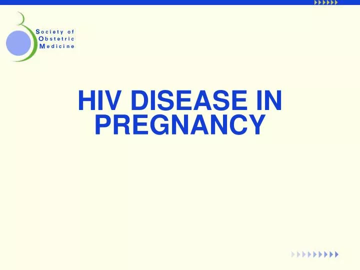 hiv disease in pregnancy