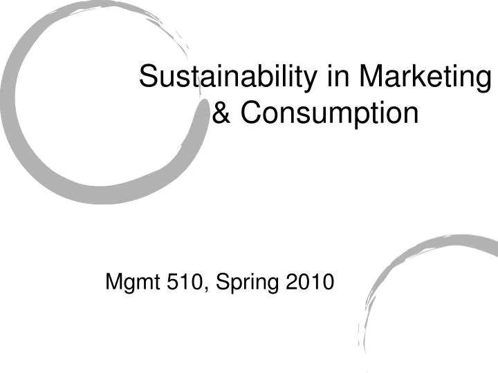 sustainability in marketing consumption