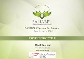 SANABEL 6 th Annual Conference