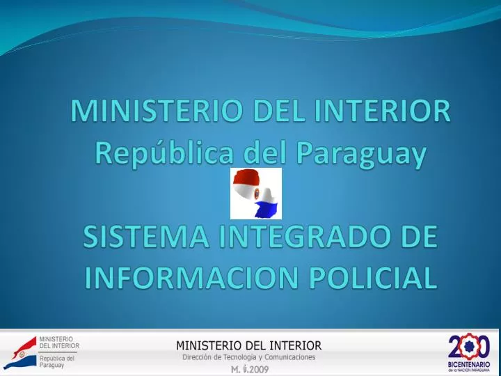 ministerio del interior rep blica del paraguay sistema integrado de informacion policial