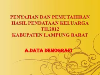a data demografi
