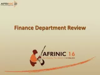 Finance Department Review