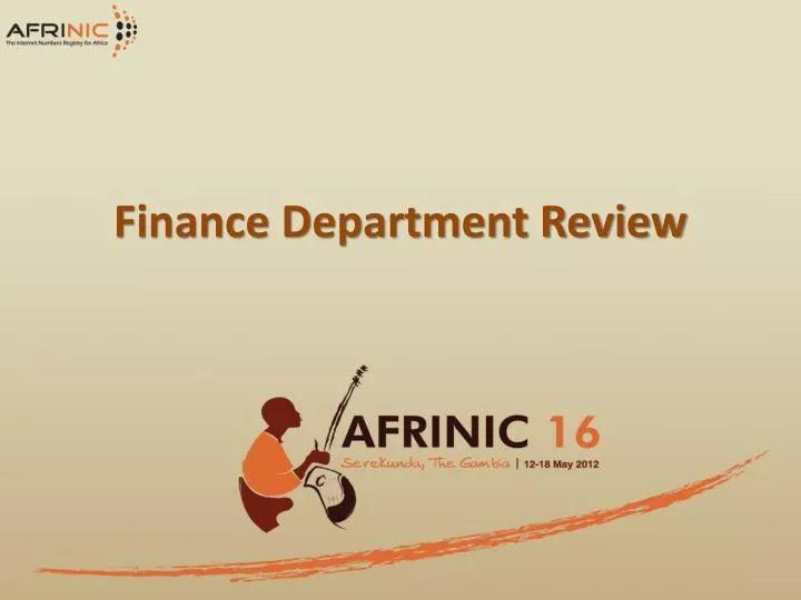 finance department review