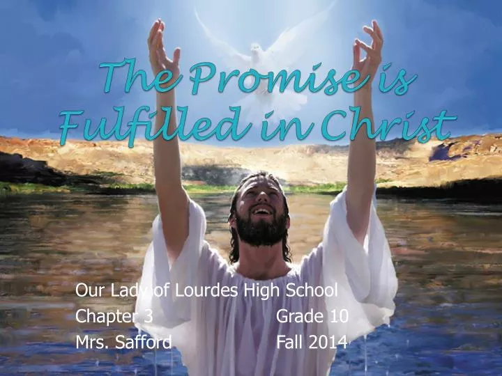 the promise is fulfilled in christ