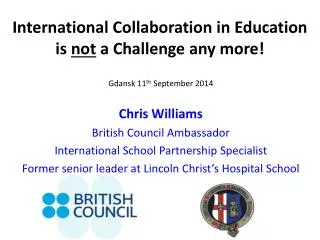 International Collaboration in Education is not a Challenge any more !