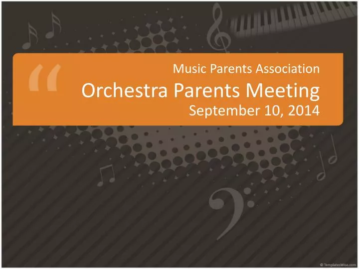 music parents association orchestra parents meeting