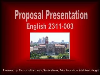 Proposal Presentation