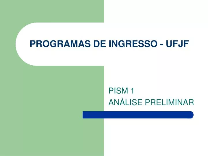 programas de ingresso ufjf