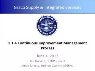 1.1.4 Continuous Improvement Management Process