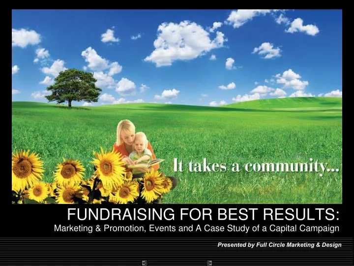 fundraising for best results marketing promotion events and a case study of a capital campaign