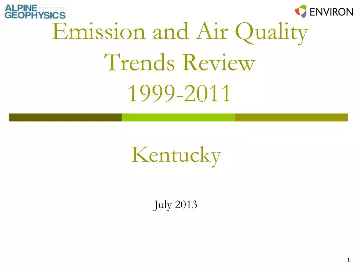 emission and air quality trends review 1999 2011