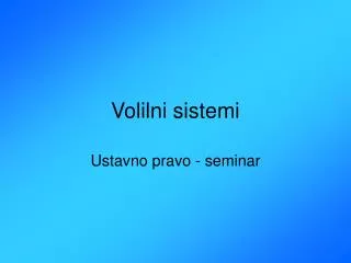 volilni sistemi