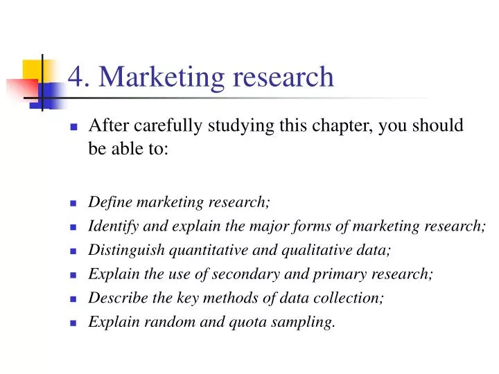 4 marketing research