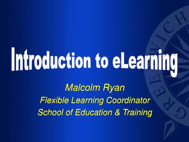 malcolm ryan flexible learning coordinator school of education training