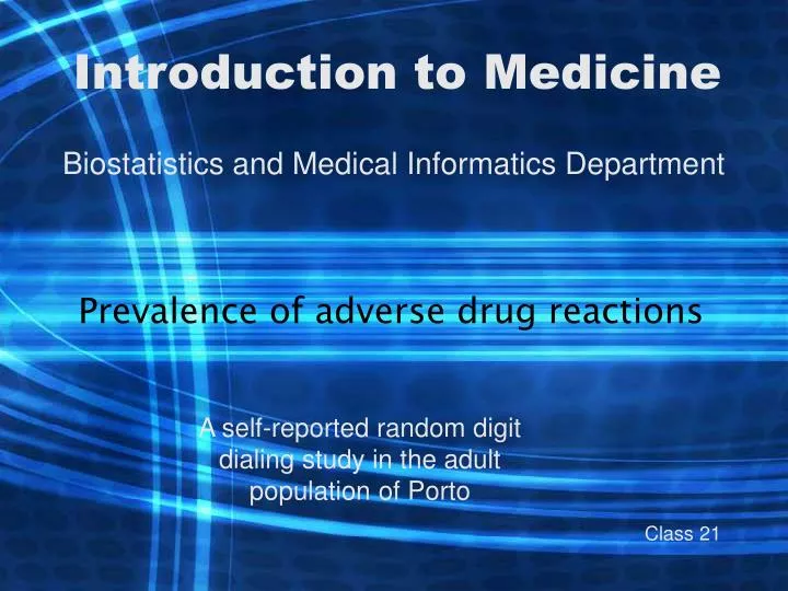 introduction to medicine