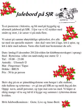 julebord p sjr