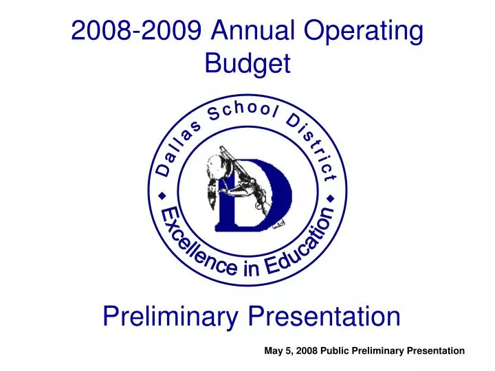 2008 2009 annual operating budget