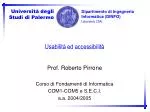 Usabilità ed accessibilità - slide 1