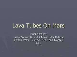 lava tubes on mars
