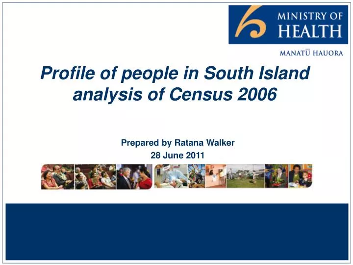 profile of people in south island analysis of census 2006