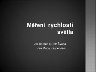 m en rychlosti sv tla