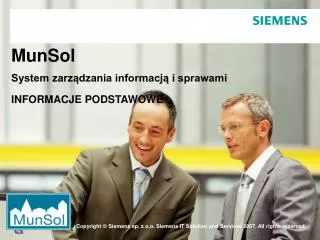 munsol system zarz dzania informacj i sprawami informacje podstawowe