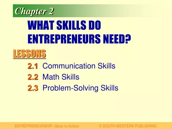 what skills do entrepreneurs need