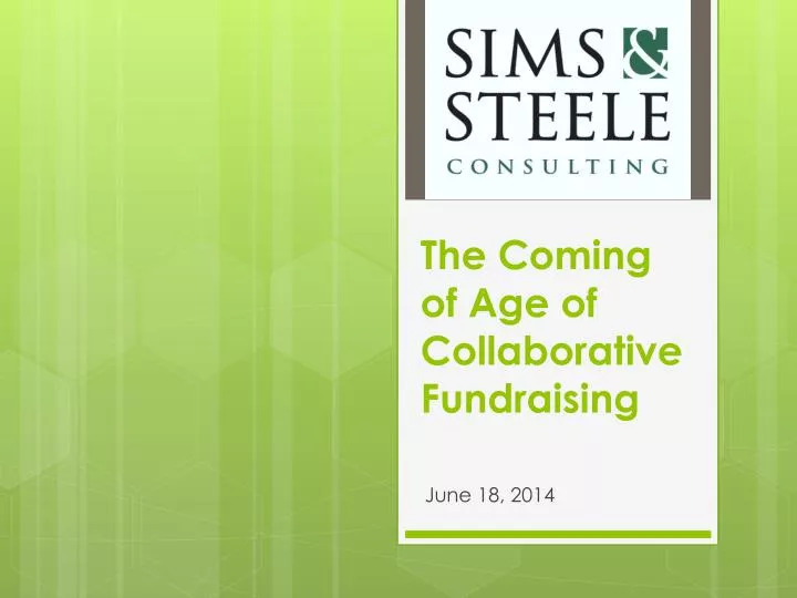 the coming of age of collaborative fundraising