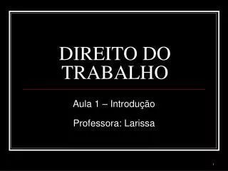 direito do trabalho