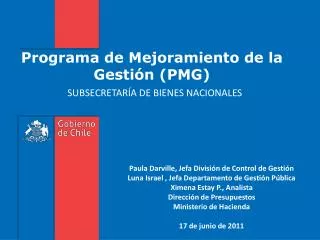 programa de mejoramiento de la gesti n pmg