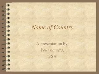 Name of Country