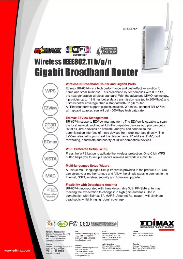 wireless ieee802 11 b g n gigabit broadband router