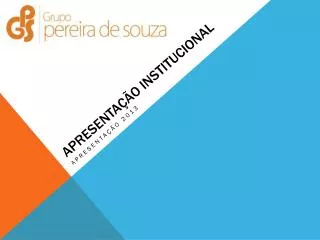 apresenta o institucional