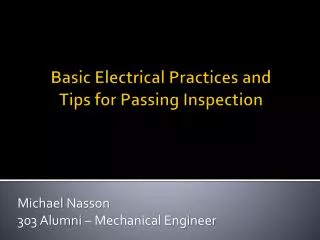 Basic Electrical Practices and Tips for Passing Inspection