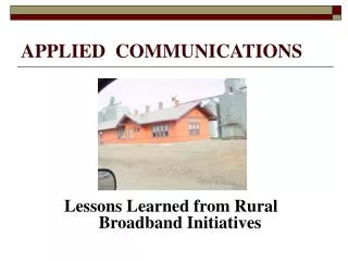 APPLIED COMMUNICATIONS