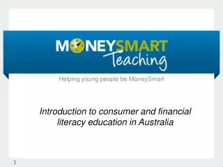 Introduction to consumer and financial literacy education in Australia
