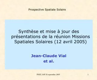 prospective spatiale solaire